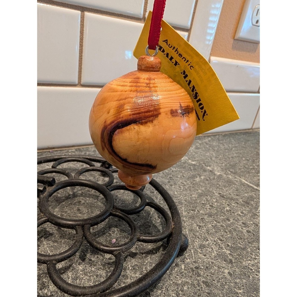1989 Handturned Wooden Christmas Ornament - Austrian Pine - Made in Montana USA